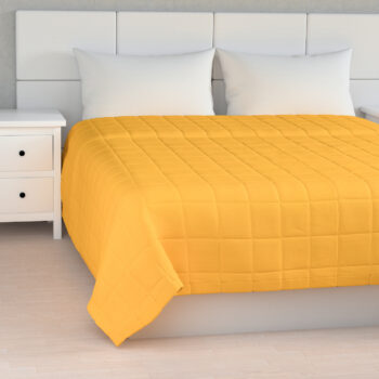 Prehoz prešívaný do štvorcov, žltá, Loneta, 133-40