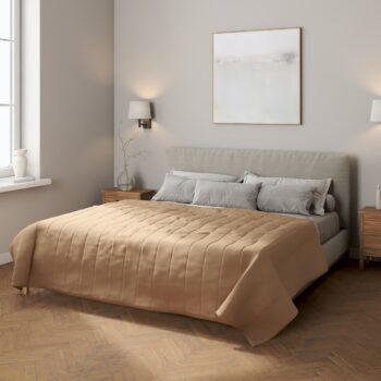 Prehoz  s pozdĺžným prešívaním, béžová, Quadro, 136-09