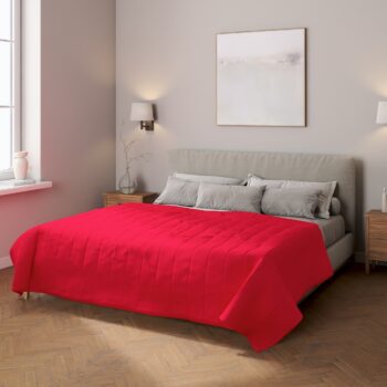 Prehoz  s pozdĺžným prešívaním, červená, Quadro, 136-19