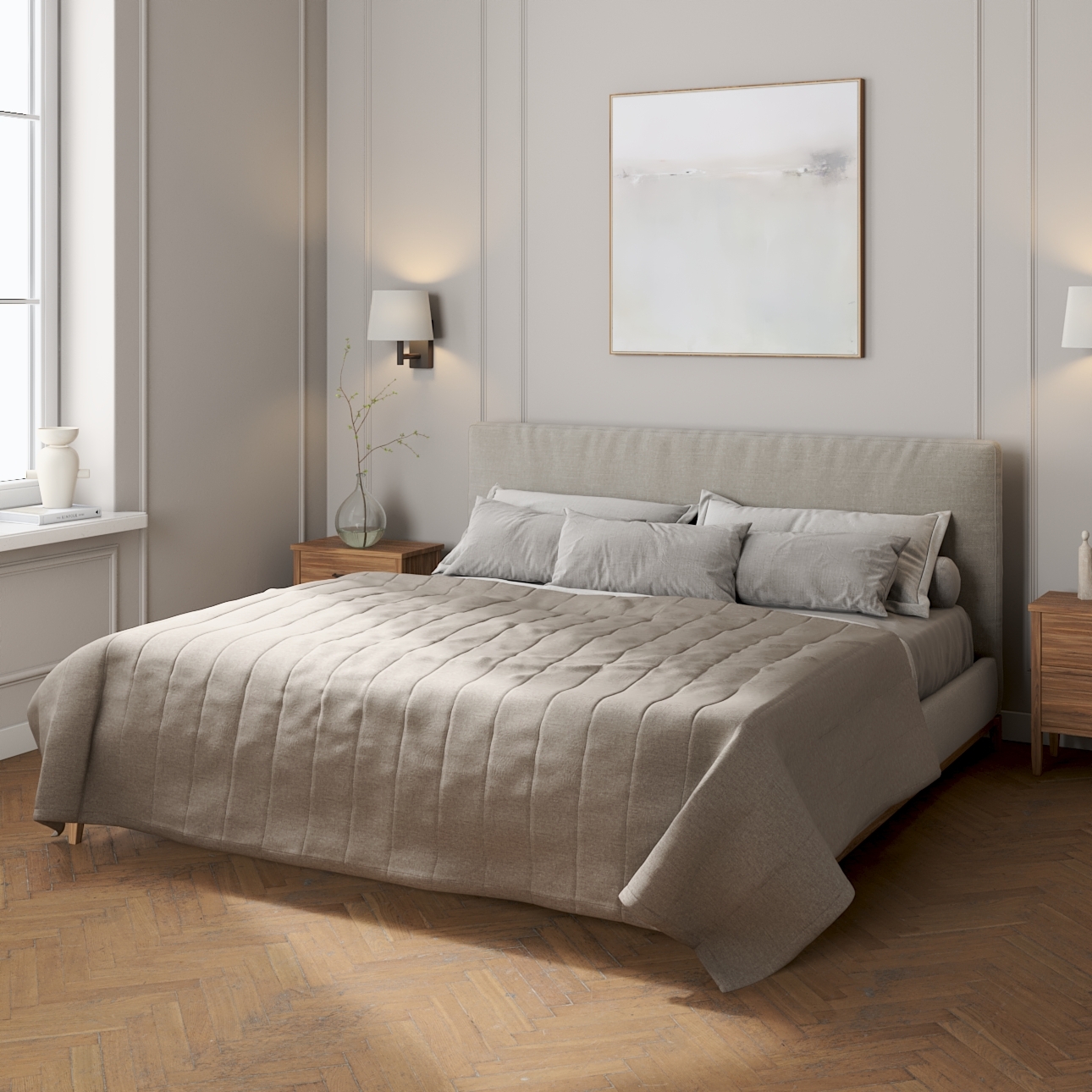 Prehoz s pozdĺžným prešívaním, grafitová, Edinburg, 115-77 Prehoz s pozdĺžným prešívaním, grafitová, Edinburg, 115-77