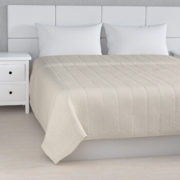 Prehoz  s pozdĺžným prešívaním, svetlo šedá melanž, Loneta, 133-65