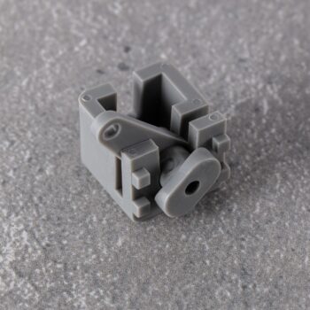 Prémiový držiak na montáž na koľajnicu sivý, 3 x 2 x 1,5 cm