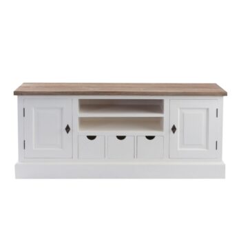 RTV skrinka Brighton 150 x 40 x 65 cm white&natural, 150 x 40 x 65 cm