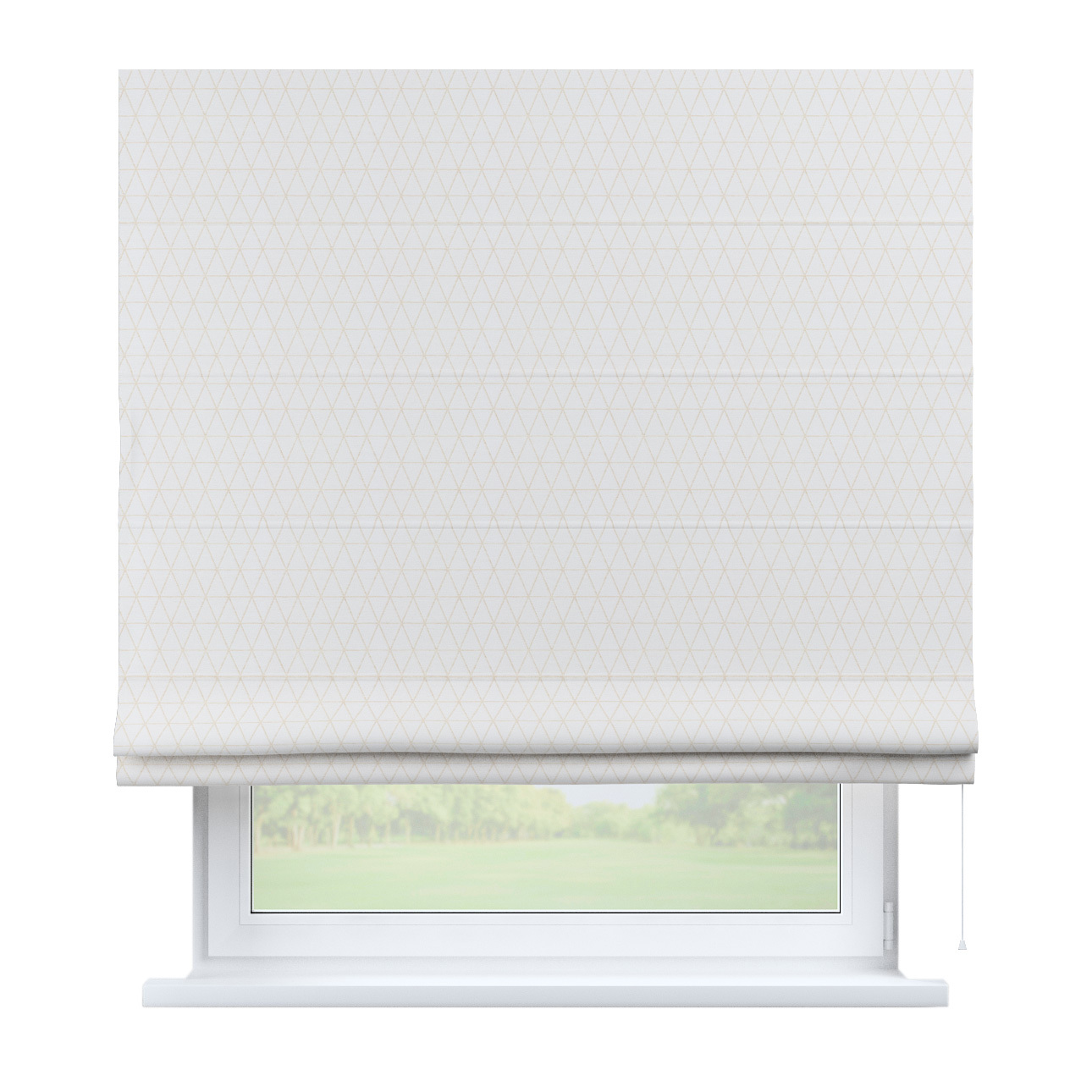 Rímska Roleta Bari, béžové trojuholníky na krémovo-bielom podklade, Sunny, 143-94 Rímska Roleta Bari, béžové trojuholníky na krémovo-bielom podklade, Sunny, 143-94