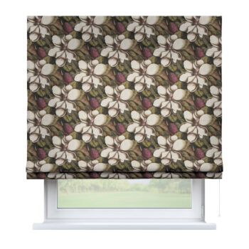 Rímska Roleta Bari, béžový a zelený kvetinový motív, Eden, 144-24