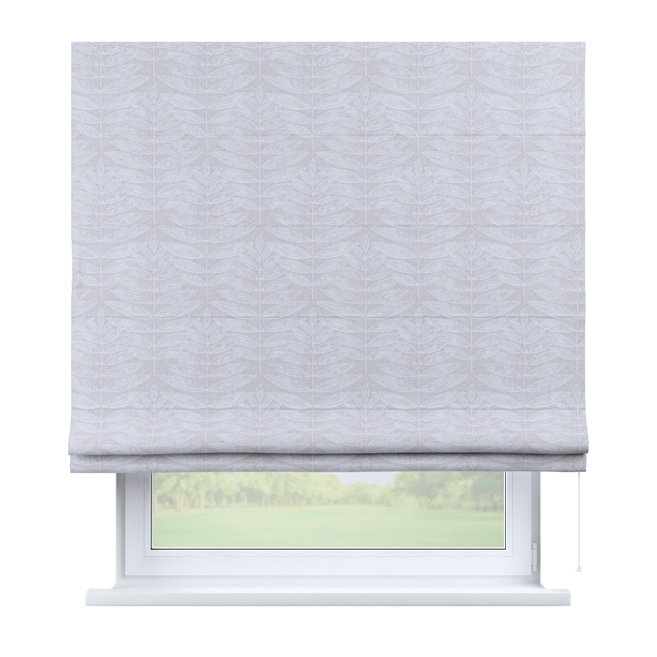 Rímska Roleta Bari, biele listy na sivom podklade , Sunny, 143-84 Rímska Roleta Bari, biele listy na sivom podklade , Sunny, 143-84