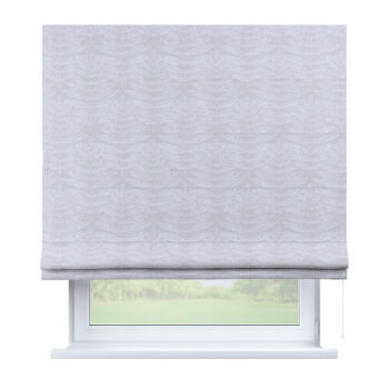 Rímska Roleta Bari, biele listy na sivom podklade , Sunny, 143-84