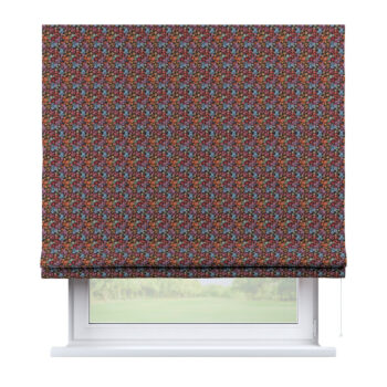 Rímska Roleta Bari, farebné kvety na čiernom pozadí, Intenso Premium, 144-32