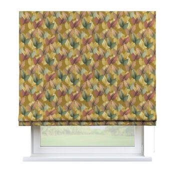 Rímska Roleta Bari, farebné lístie na horčicovom podklade, Abigail, 143-22