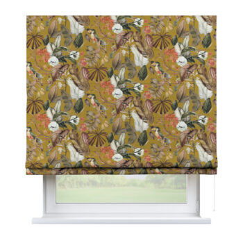 Rímska Roleta Bari, kvety na horčicovom podklade, Abigail, 143-09