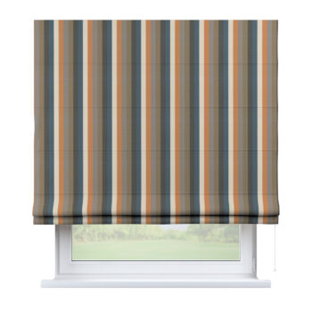 Rímska Roleta Bari, pásy v odtieňoch červeno-hnedo-modrých farbách, Vintage 70's, 143-58