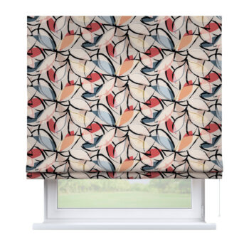 Rímska Roleta Bari, ružové a sivé kvetinové motívy, Eden, 144-21