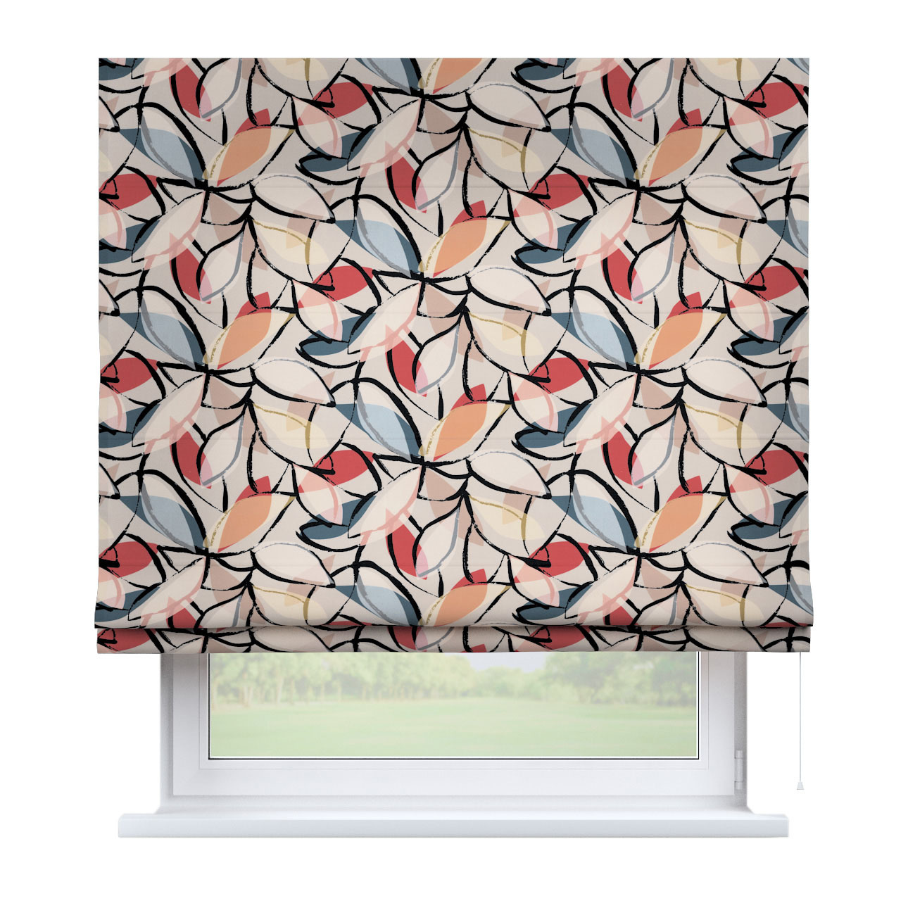 Rímska Roleta Bari, ružové a sivé kvetinové motívy, Eden, 144-21 Rímska Roleta Bari, ružové a sivé kvetinové motívy, Eden, 144-21