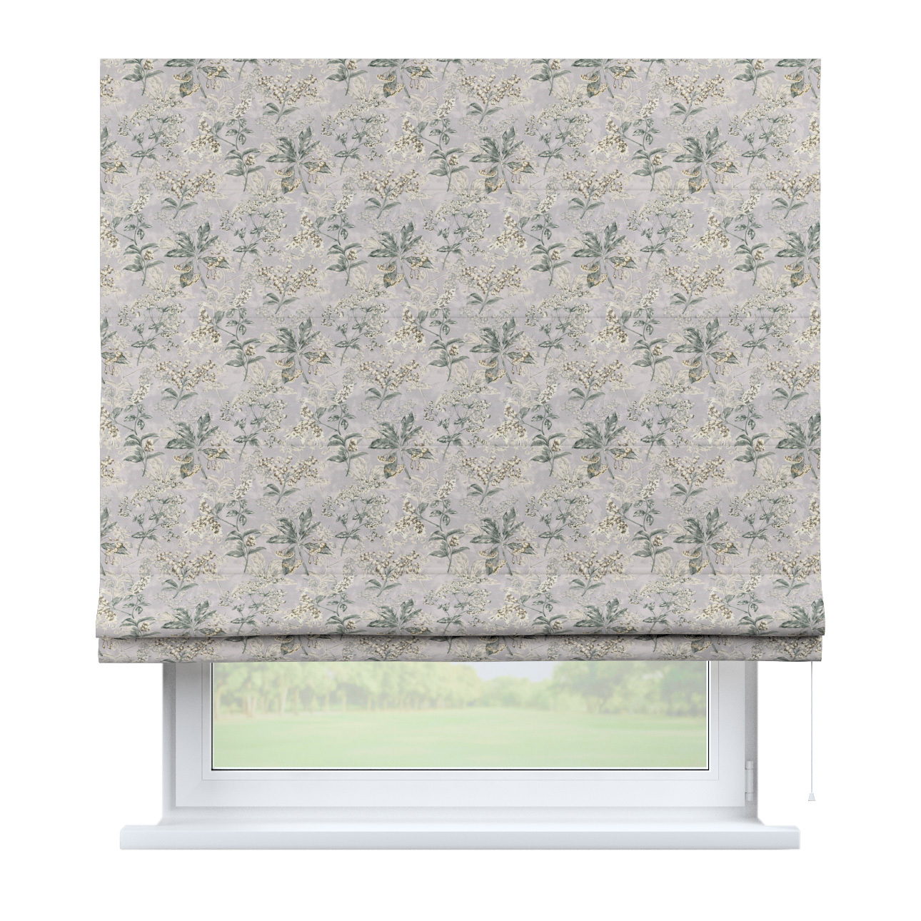 Rímska Roleta Bari, sivo - béžové rastliny na sivom podklade, Londres, 143-37 Rímska Roleta Bari, sivo - béžové rastliny na sivom podklade, Londres, 143-37