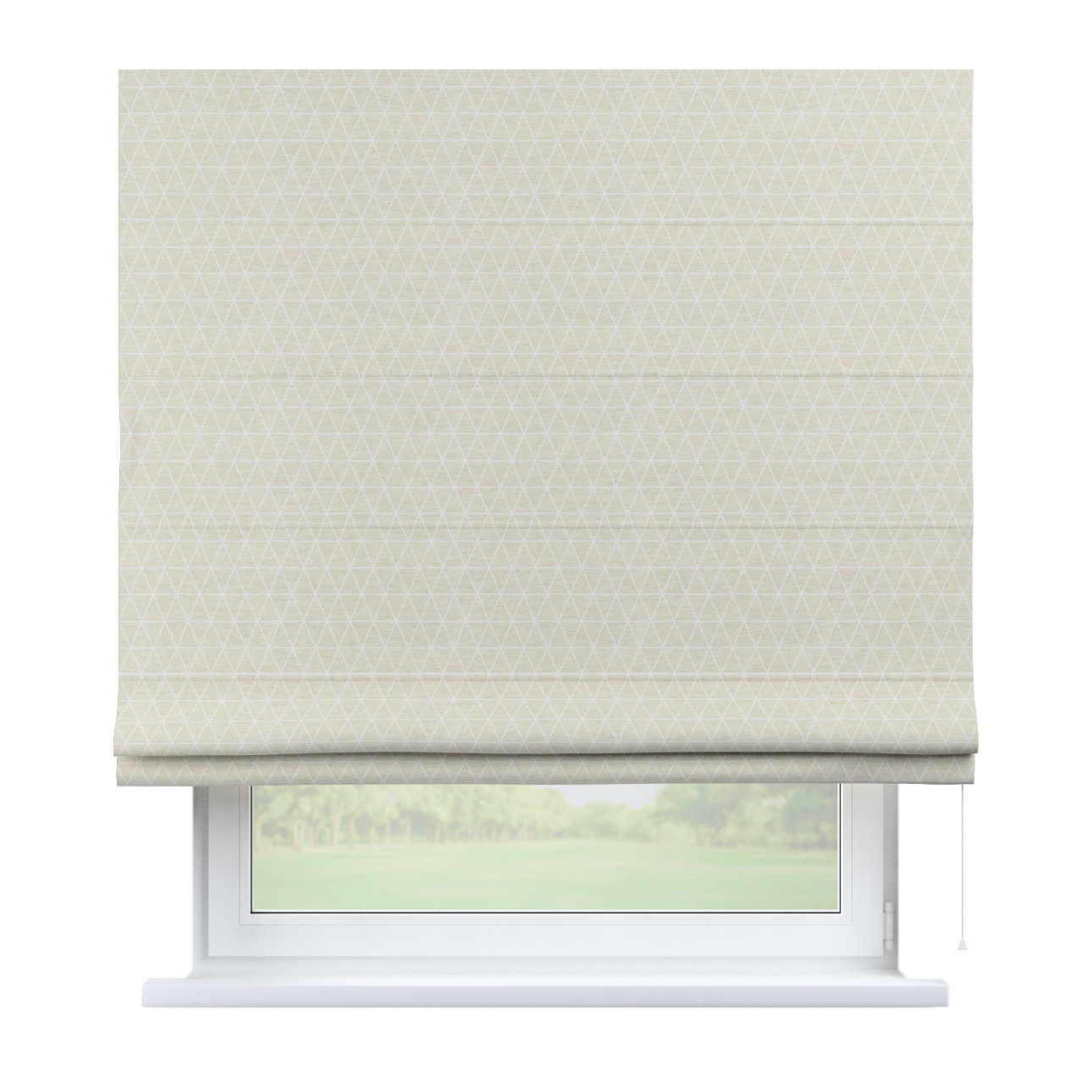 Rímska Roleta Bari, trojuholníky na béžovo-ľanovom podklade, Sunny, 143-49 Rímska Roleta Bari, trojuholníky na béžovo-ľanovom podklade, Sunny, 143-49