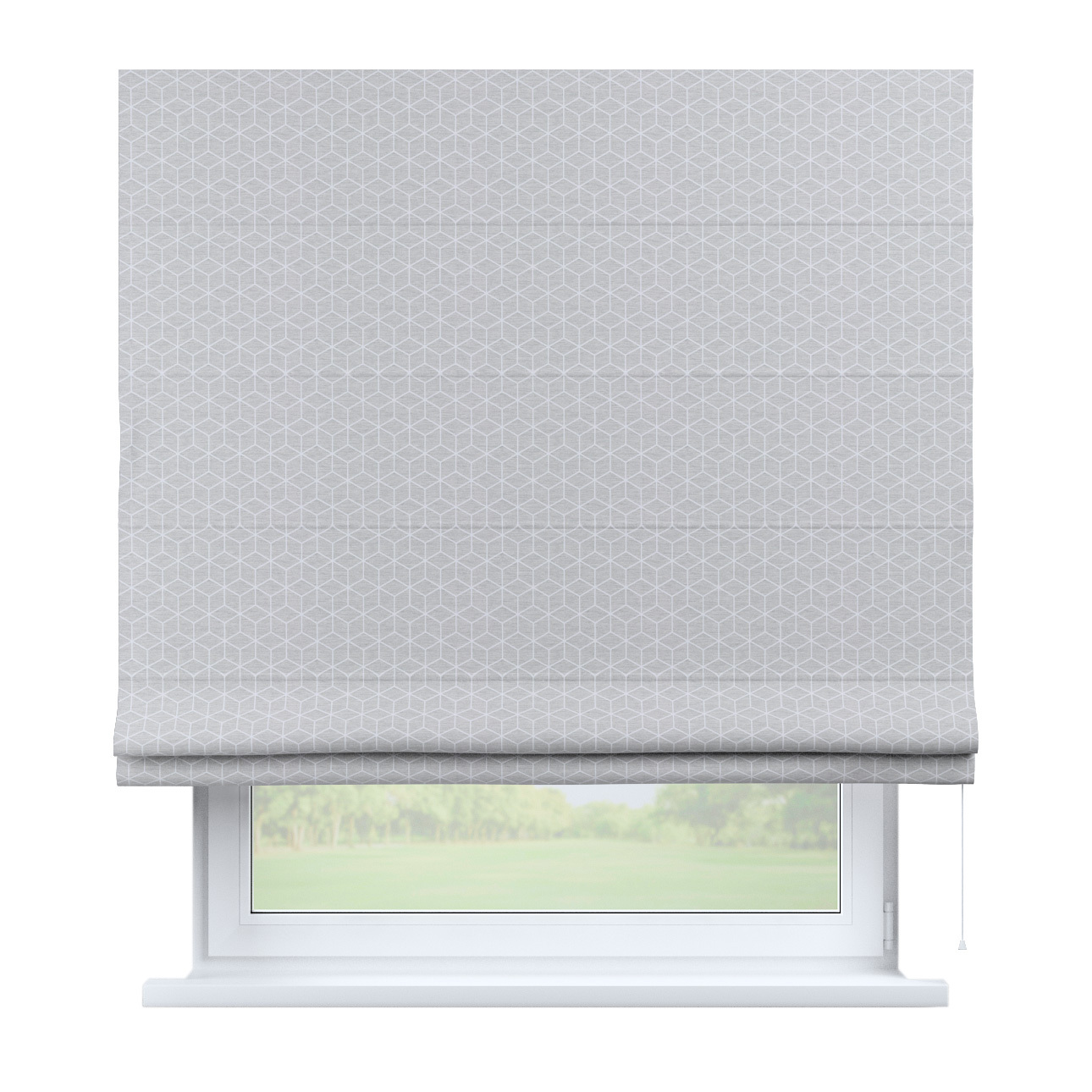 Rímska Roleta Bari, vzor kocky na sivom podklade, Sunny, 143-50 Rímska Roleta Bari, vzor kocky na sivom podklade, Sunny, 143-50