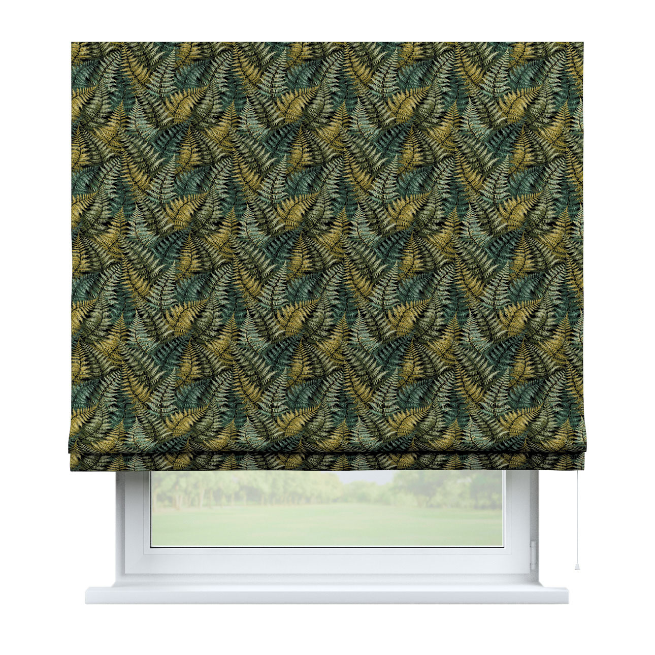 Rímska Roleta Bari, zelené listy, Intenso Premium, 144-18 Rímska Roleta Bari, zelené listy, Intenso Premium, 144-18