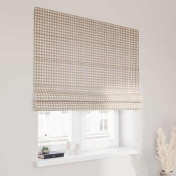 Rímska roleta Capri, béžovo-biele káro, Quadro, 136-06