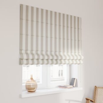 Rímska roleta Capri, beżowo-białe pionowe pasy, Quadro, 143-93
