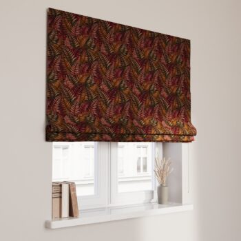 Rímska roleta Capri, bordová a zlatý list, Intenso Premium, 144-19