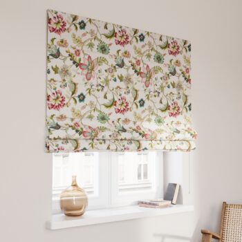 Rímska roleta Capri, farebné kvety, Londres, 122-00