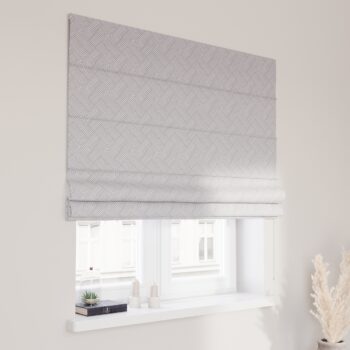 Rímska roleta Capri, geometrické sivé vzory, Sunny, 143-45