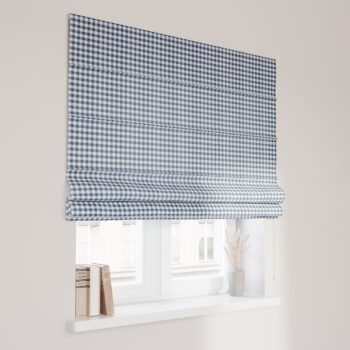 Rímska roleta Capri, granátovo-biele káro, Quadro, 136-01