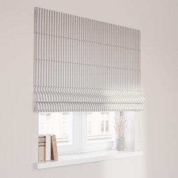 Rímska roleta Capri, granátovo-biele prúžky, Quadro, 136-02