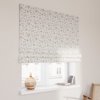 Rímska roleta Capri, malé kvety na svetlom pozadí, Londres, 122-02