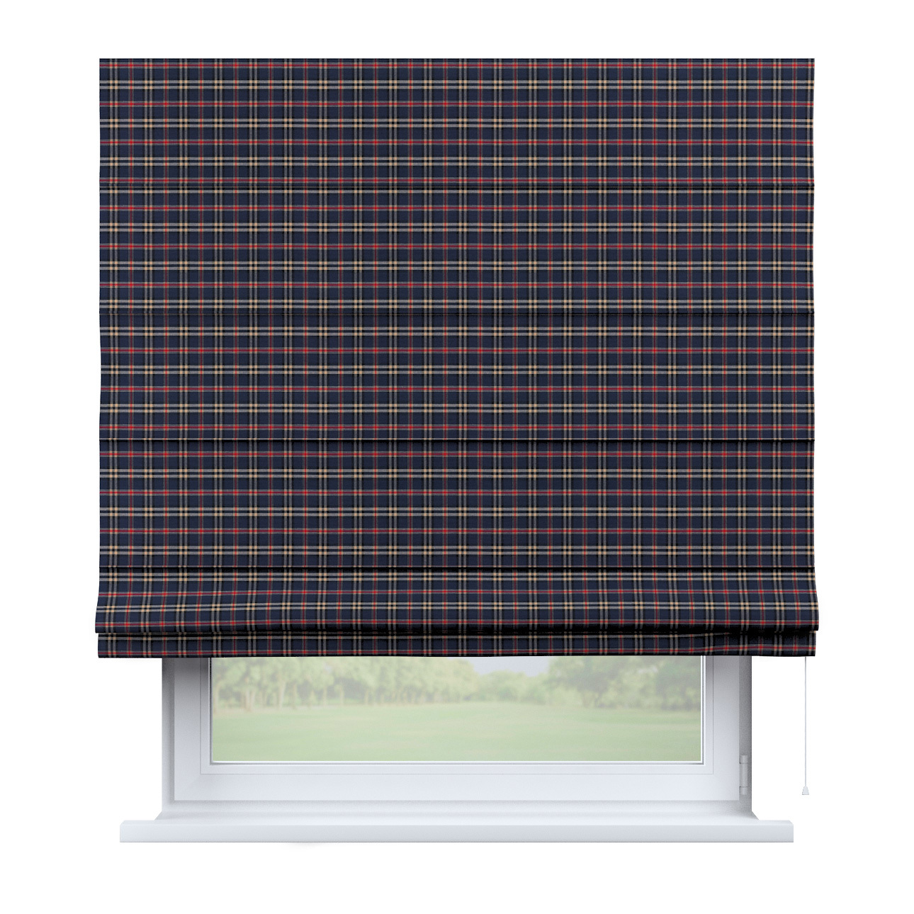 Rímska roleta Capri, modro - červené káro, Quadro, 142-68 Rímska roleta Capri, modro - červené káro, Quadro, 142-68