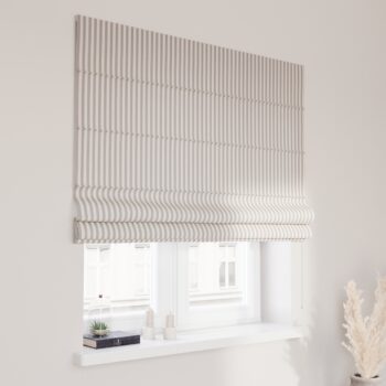 Rímska roleta Capri, sivo-biele prúžky, Quadro, 136-12