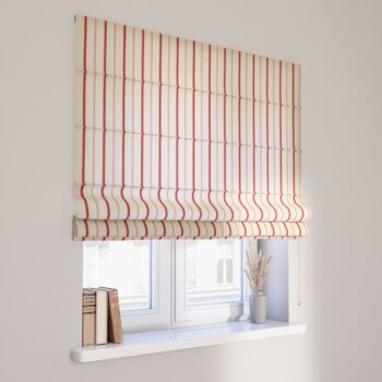 Rímska roleta Capri, svetlo a tmavo bordový pásik na svetlobéžovom podklade , Avinon, 129-15