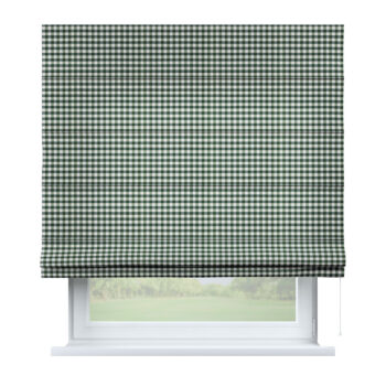 Rímska roleta Capri, zelená a biela kocka (1,5x1,5cm), Quadro, 144-34