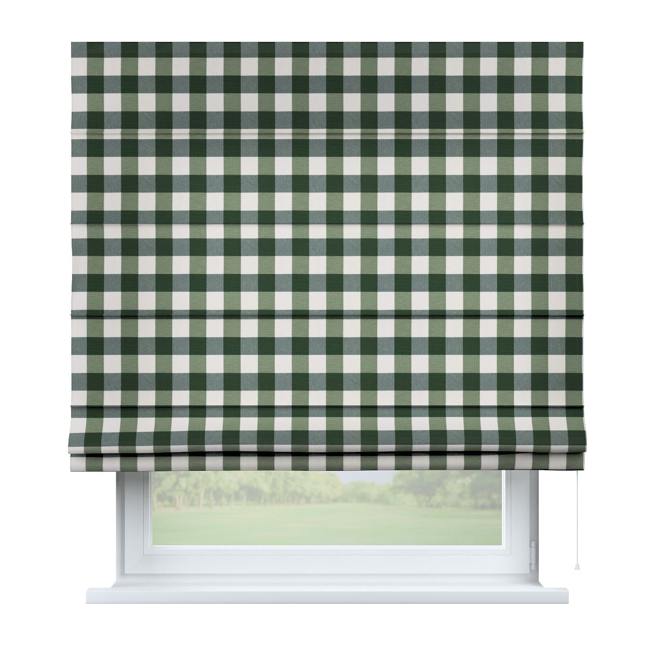 Rímska roleta Capri, zelená a biela kocka (5,5x5,5cm), Quadro, 144-36 Rímska roleta Capri, zelená a biela kocka (5,5x5,5cm), Quadro, 144-36