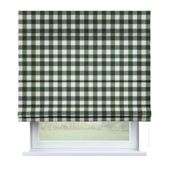 Rímska roleta Capri, zelená a biela kocka (5,5x5,5cm), Quadro, 144-36