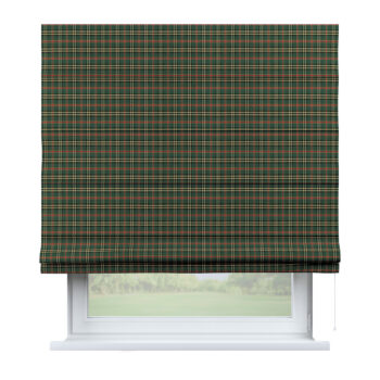 Rímska roleta Capri, zeleno - červené káro, Quadro, 142-69