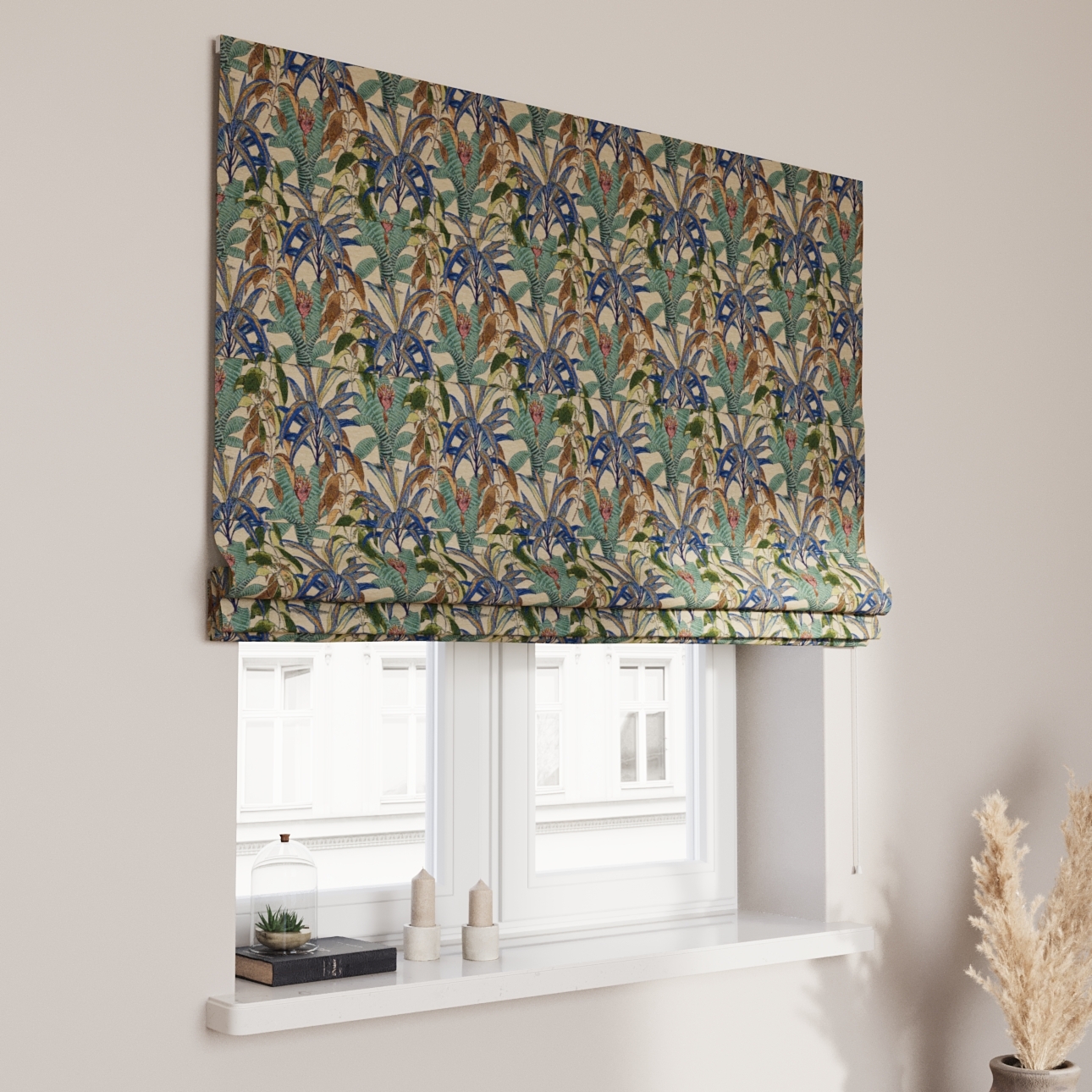 Rímska roleta Capri, zeleno-modrá, Intenso Premium, 144-29 Rímska roleta Capri, zeleno-modrá, Intenso Premium, 144-29