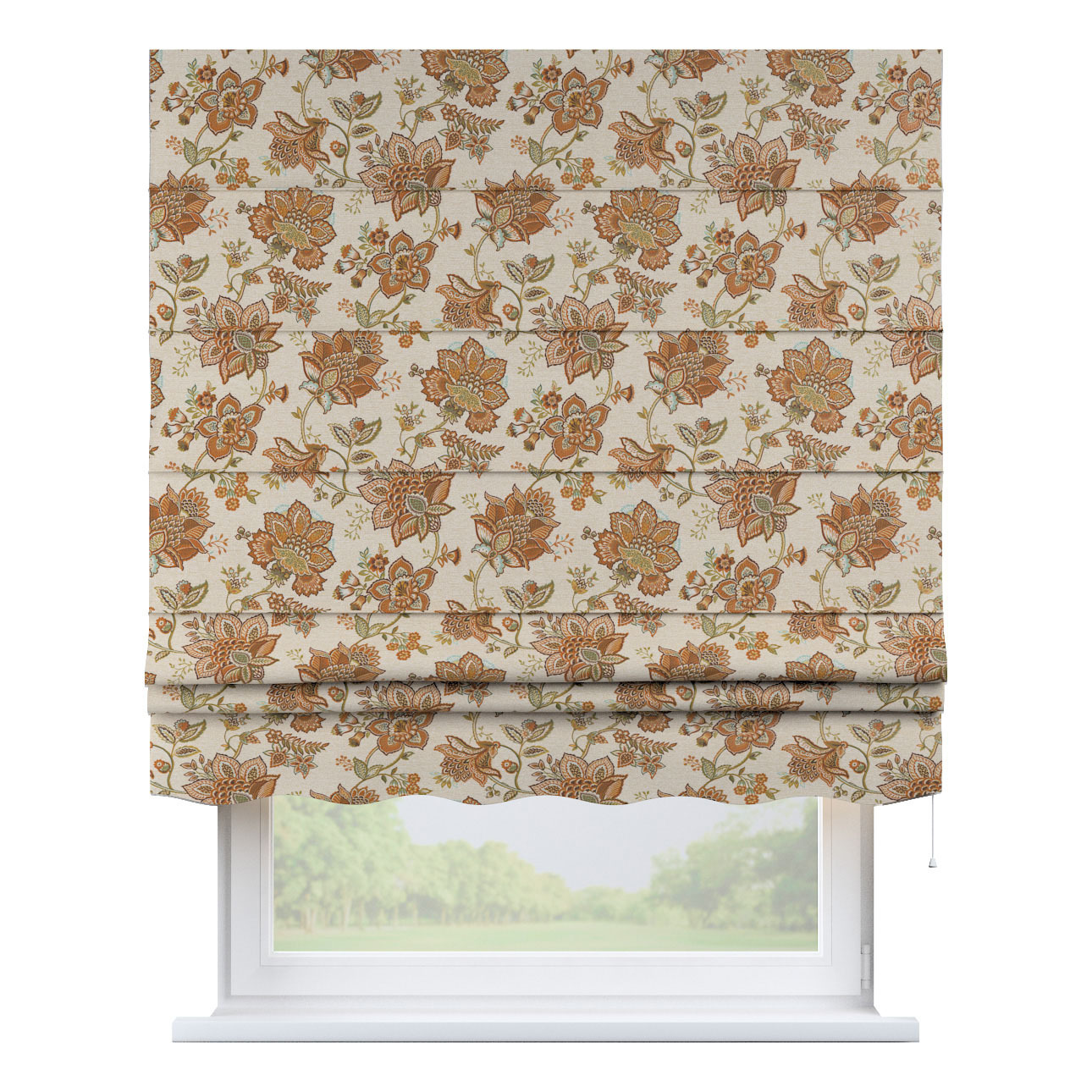 Rímska roleta Florencia, béžové kvety, Intenso Premium, 144-27 Rímska roleta Florencia, béžové kvety, Intenso Premium, 144-27