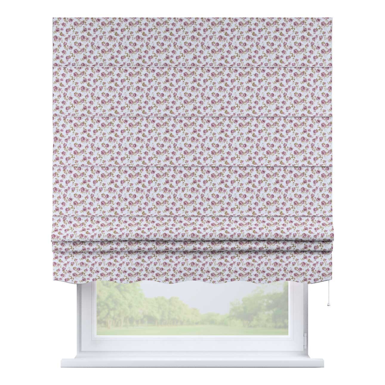 Rímska roleta Florencia, biela - ružová, Flowers, 143-95 Rímska roleta Florencia, biela - ružová, Flowers, 143-95