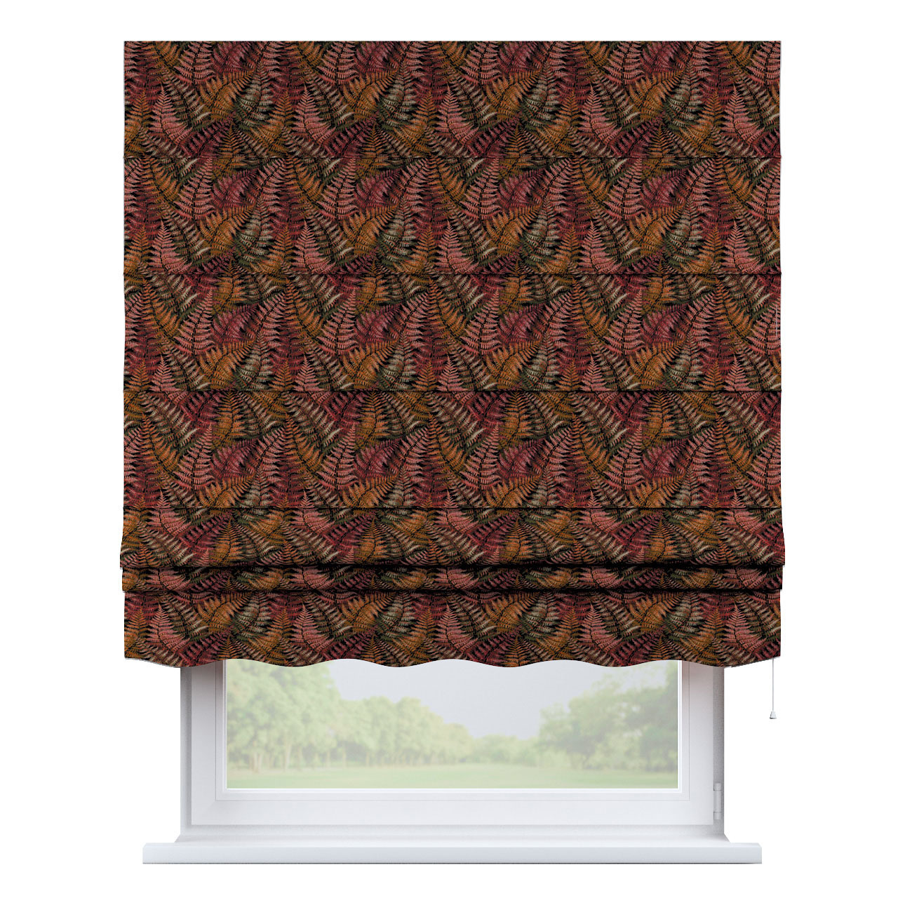 Rímska roleta Florencia, bordová a zlatý list, Intenso Premium, 144-19 Rímska roleta Florencia, bordová a zlatý list, Intenso Premium, 144-19