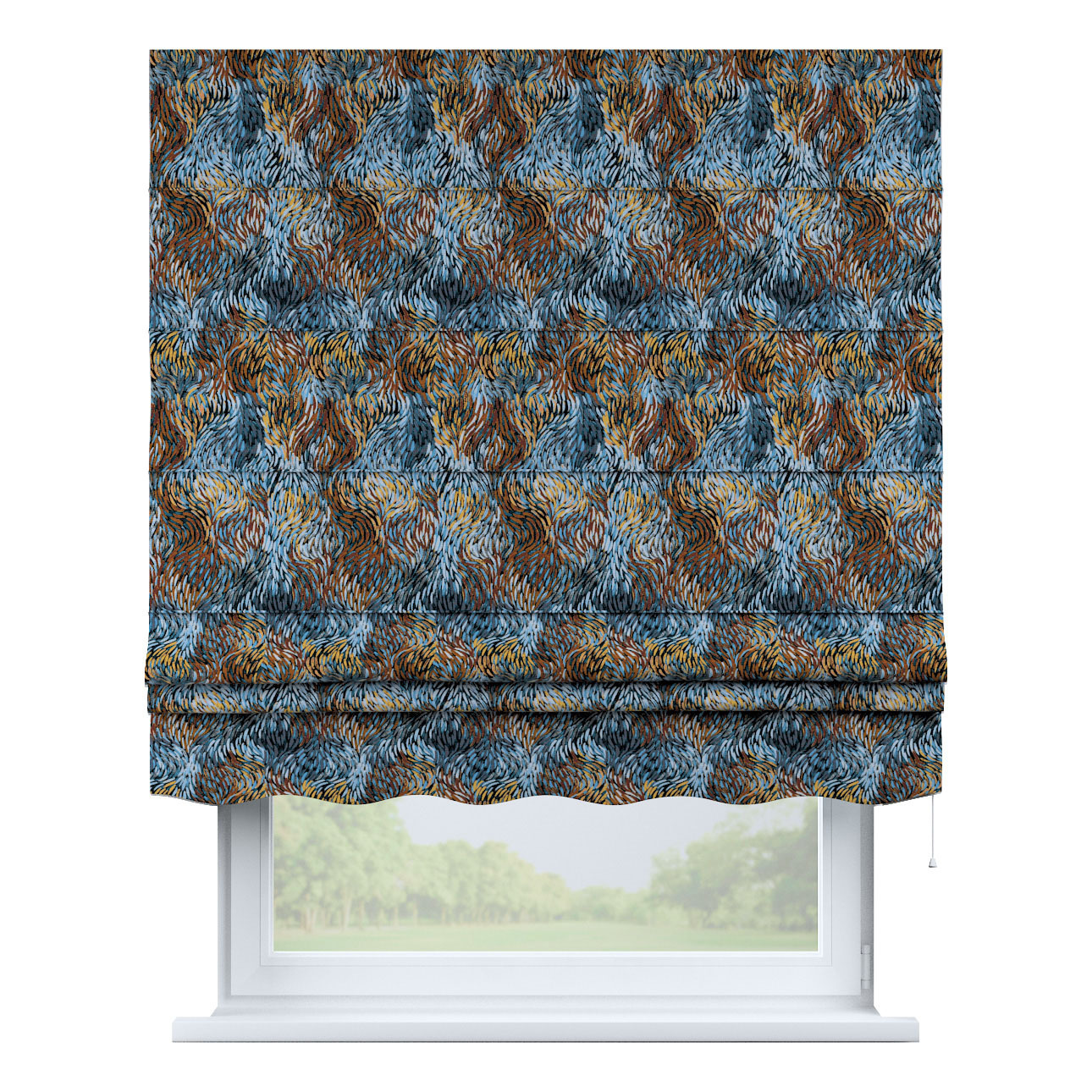 Rímska roleta Florencia, modro-oranžová, Intenso Premium, 144-37 Rímska roleta Florencia, modro-oranžová, Intenso Premium, 144-37