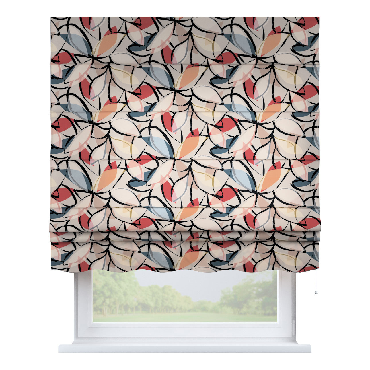 Rímska roleta Florencia, ružové a sivé kvetinové motívy, Eden, 144-21 Rímska roleta Florencia, ružové a sivé kvetinové motívy, Eden, 144-21