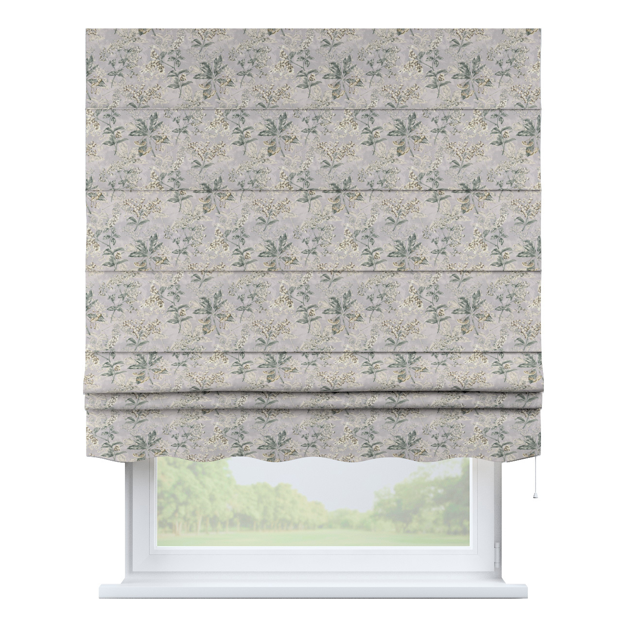 Rímska roleta Florencia, sivo - béžové rastliny na sivom podklade, Londres, 143-37 Rímska roleta Florencia, sivo - béžové rastliny na sivom podklade, Londres, 143-37