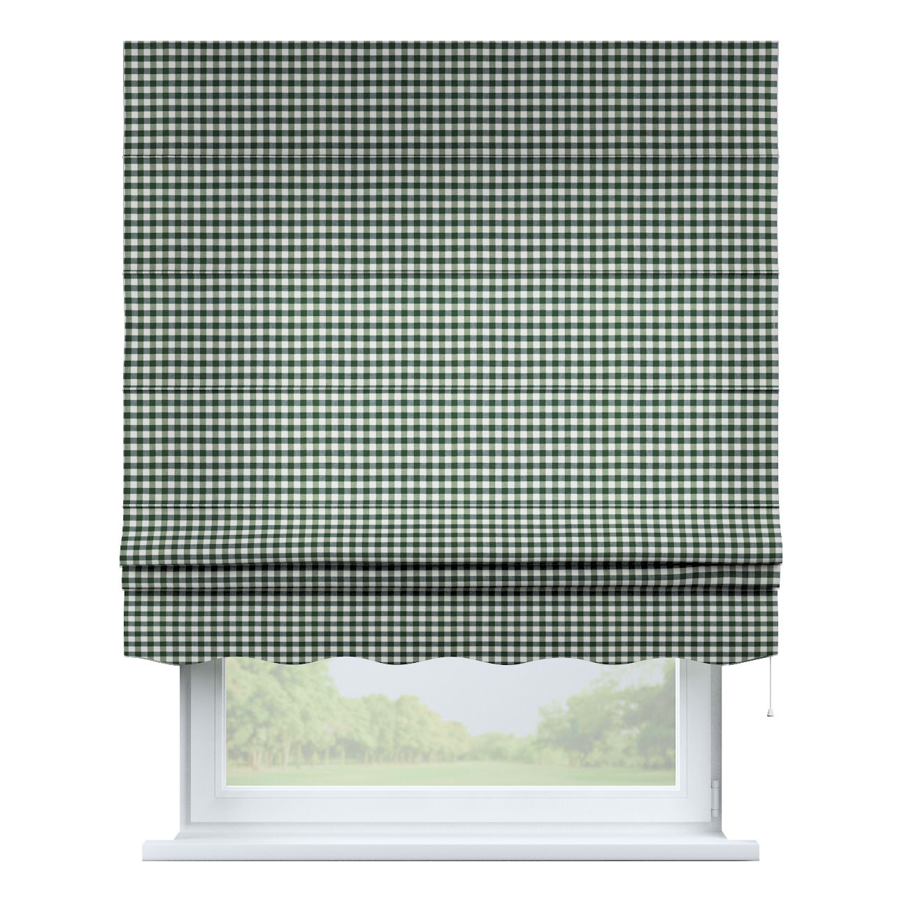 Rímska roleta Florencia, zelená a biela kocka (1,5x1,5cm), Quadro, 144-34 Rímska roleta Florencia, zelená a biela kocka (1,5x1,5cm), Quadro, 144-34