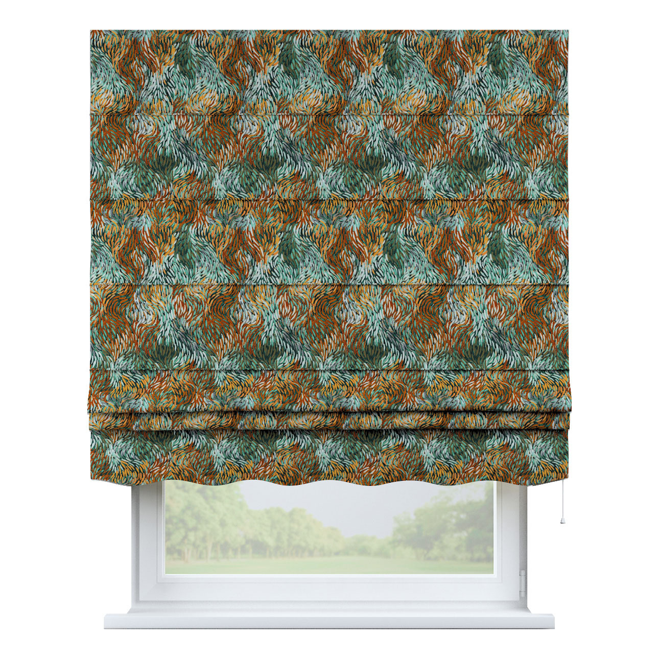 Rímska roleta Florencia, zelená/oranžová, Intenso Premium, 144-31 Rímska roleta Florencia, zelená/oranžová, Intenso Premium, 144-31