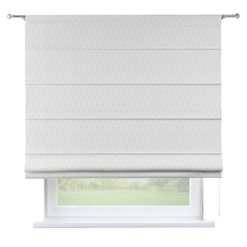 Rímska roleta Torino, béžové trojuholníky na krémovo-bielom podklade, Sunny, 143-94