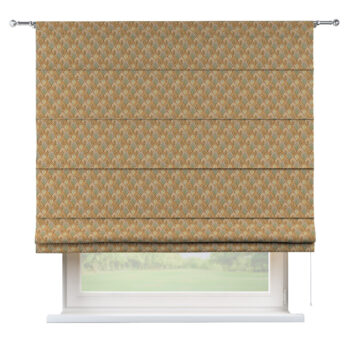 Rímska roleta Torino, béžový a zelený kvetinový motív, Intenso Premium, 144-28