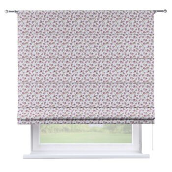 Rímska roleta Torino, biela - ružová, Flowers, 143-95
