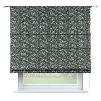 Rímska roleta Torino, listy na čiernom podklade, Flowers, 143-73