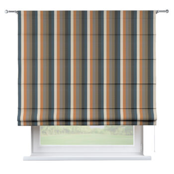 Rímska roleta Torino, pásy v odtieňoch červeno-hnedo-modrých farbách, Vintage 70's, 143-58